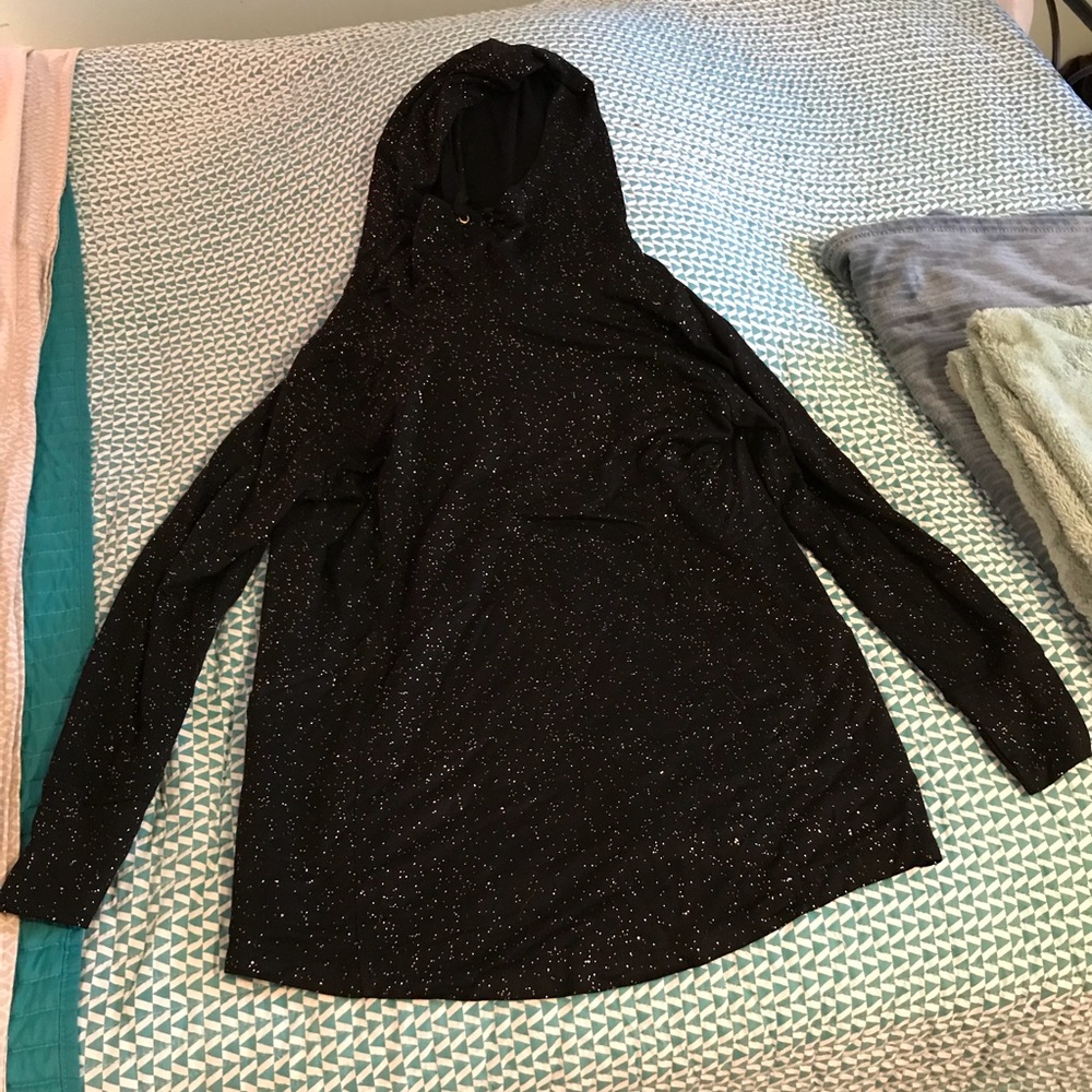 Soma gold black sparkly hoodie tunic brand new
